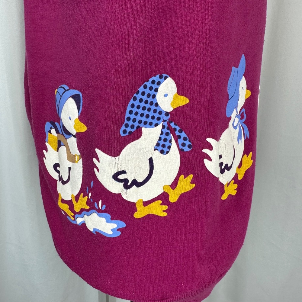 Vintage 80s Jerzees Goose Sweatshirt M 38-40 Pink Cottagecore USA Made READ - Picture 6 of 10